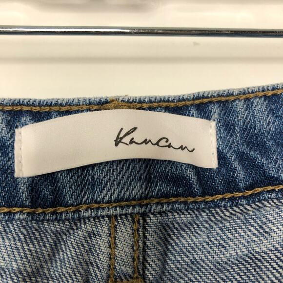 KanCan Womens Artemis High Rise Boyfriend Distressed Jeans Size 13/30 Med Wash - Picture 3 of 11